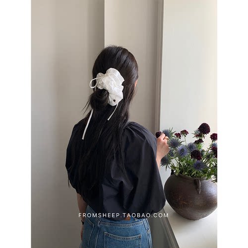 定制款~浪漫氛围感蝴蝶结发圈女