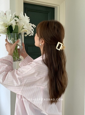 BetterMood自制~韩国醋酸发夹女方形夹子高级感后脑勺半扎发抓夹