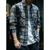 男长袖 BIAS潮牌纯棉格子衬衫 秋季 大码 百搭外套 宽松工装 neith