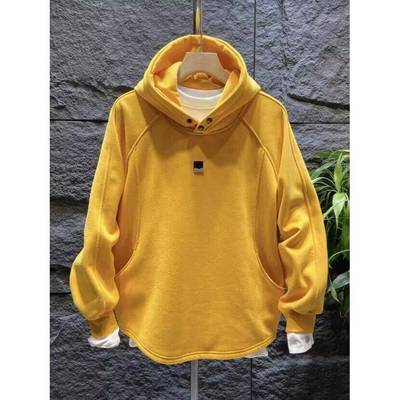 MAROLIO~尽显青春活力！美式休闲连帽卫衣男秋冬季加绒保暖上衣潮