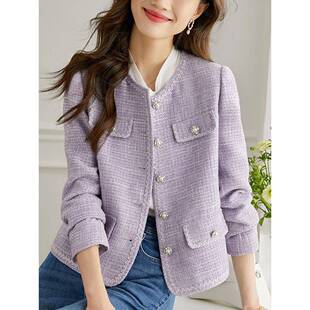 法式高级感小香风短外套女2025春秋装新款气质名媛小个子短款上衣