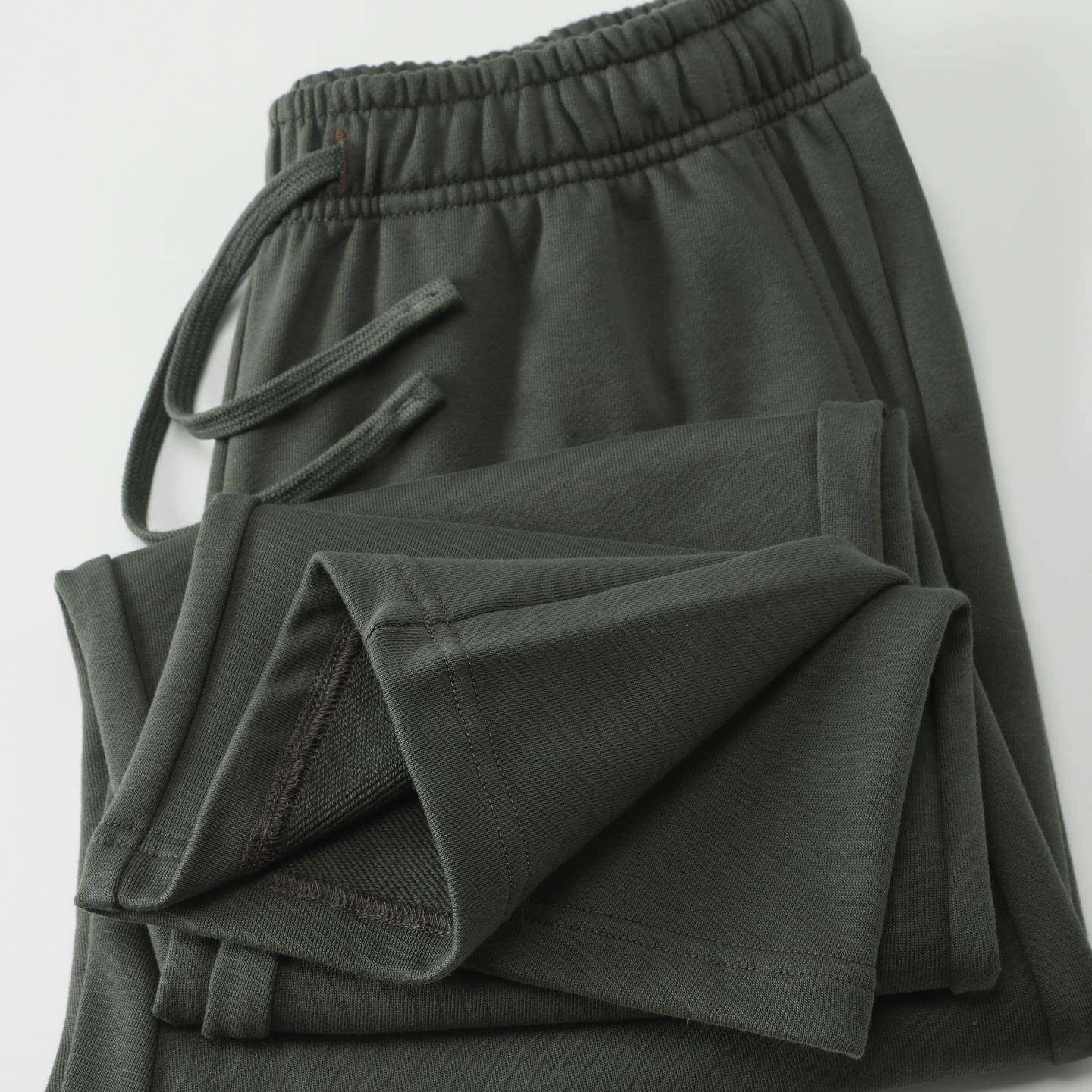 MAROLIO~高端420g重磅双纱纯棉休闲裤子男秋冬季宽松直筒百搭卫裤