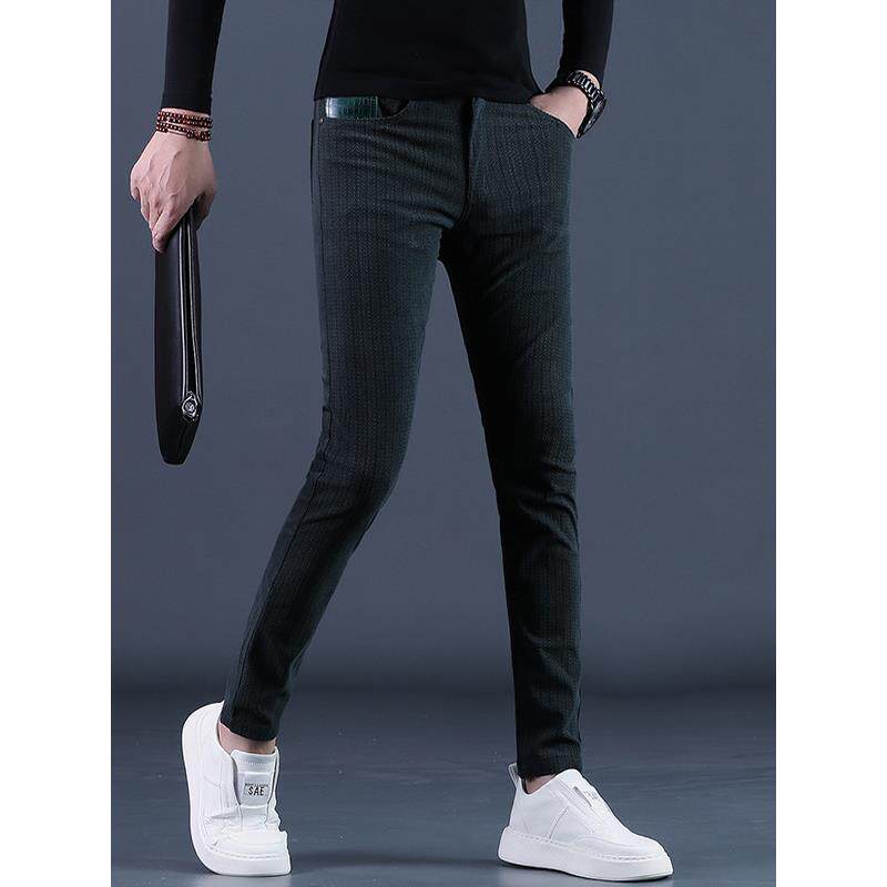 香港灯芯绒裤子男款休闲裤秋季韩版潮流修身小脚长裤秋冬潮牌男裤