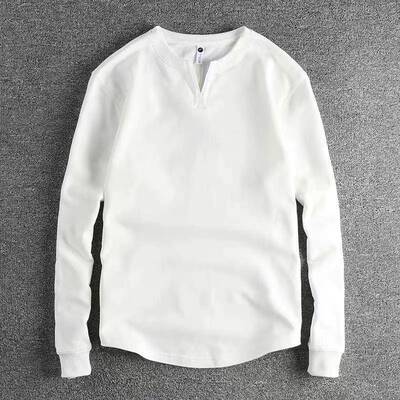 代购香港潮男秋季美式潮流个性V领设计水洗毛圈休闲男士长袖卫衣
