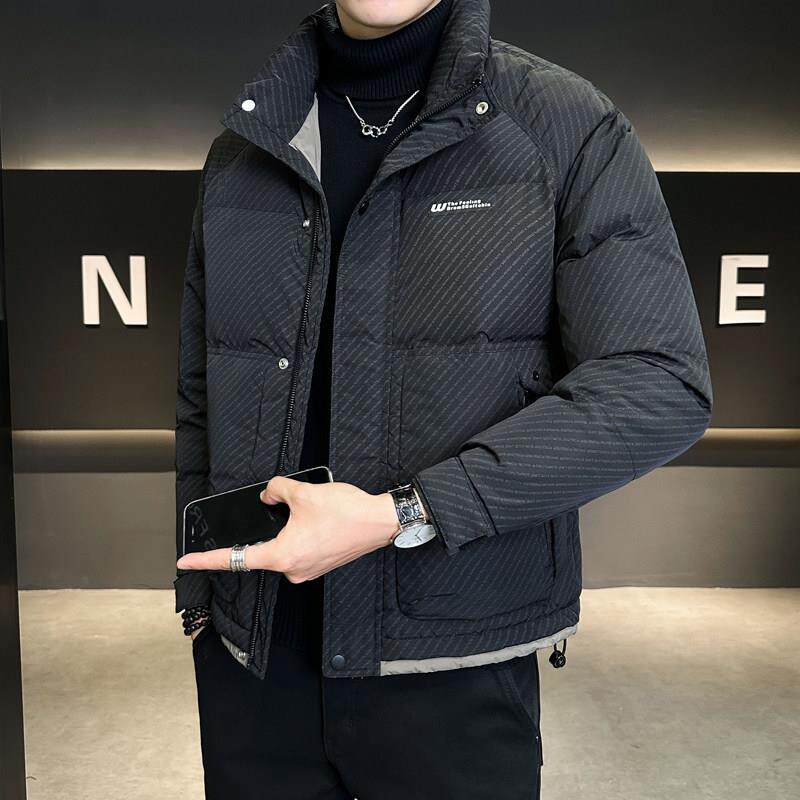 男士羽绒服短款冬季2025新款立领轻薄高级感保暖潮流百搭男士外套