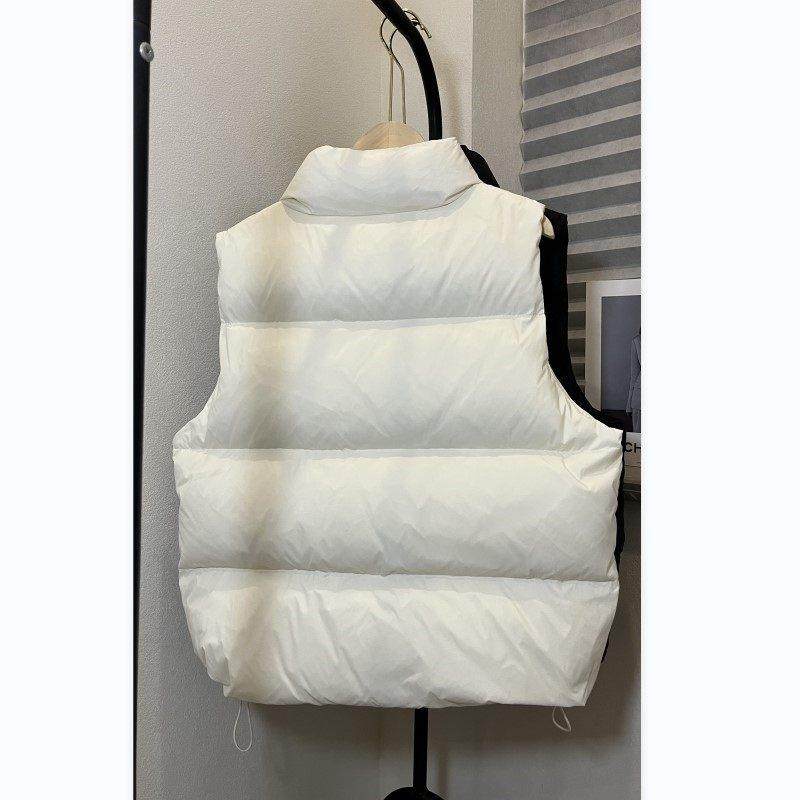 白色羽绒马甲女秋冬新款90白鸭绒羽绒服宽松坎肩背心外穿立领外套