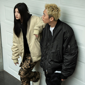 Makemore飞行夹克男新款 MA1潮流美式 复古休闲宽松保暖棉服外套女