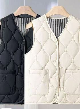 保暖马甲背心女款秋冬季内穿大码加厚校服神器2025新款内胆棉马夹