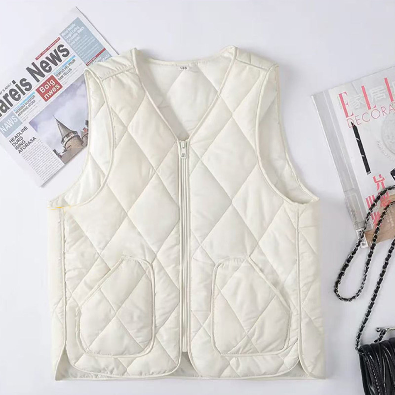 秋冬女士羽绒棉马甲夹棉加厚妈妈装内外穿保暖背心中老年马夹坎肩