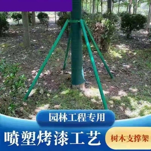 树木支撑架园林绿化防风防倒支架扶树大树固定器铁抱箍苗木支撑杆