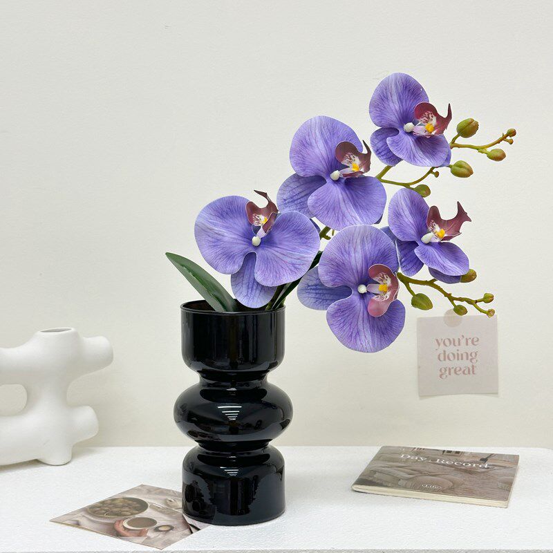 极简轻奢蝴蝶兰假花仿生雪莲花束客厅装饰餐桌花摆设花艺拍照花束