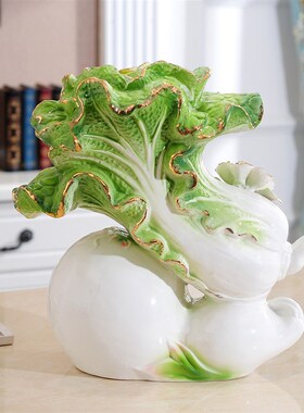 玄关白菜摆件陶瓷家居装饰品客厅工艺品公司开业礼品创意电视柜礼