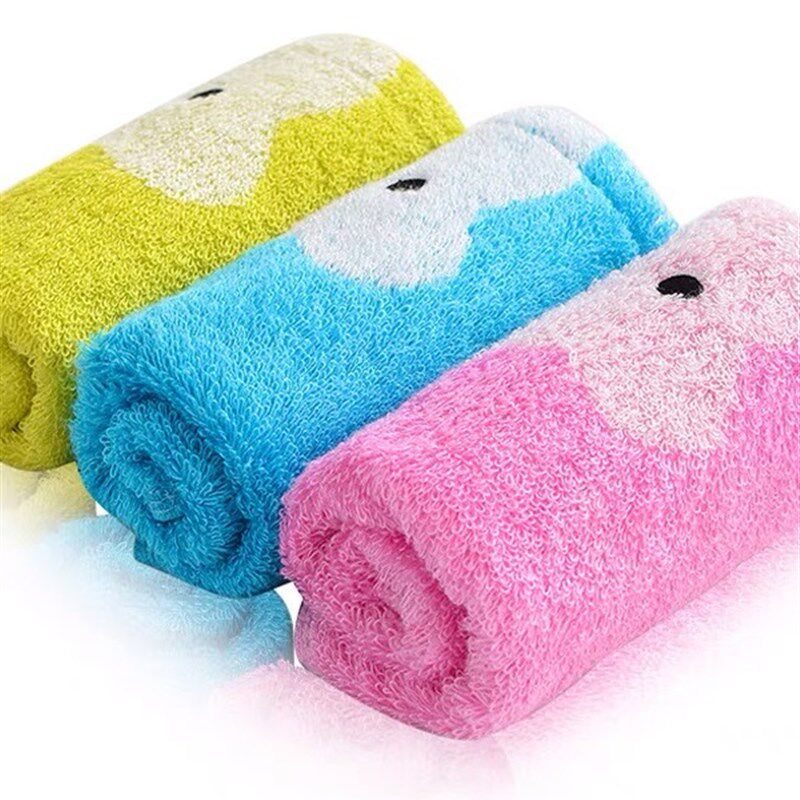 3包好兰朵竹纤维儿童毛巾婴儿洗面奶家用抗菌抗菌舒适柔软吸水26*