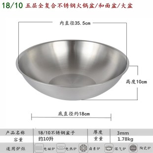 精选德国18/10不锈钢盆餐盆子大调料盆圆盆和面盆洗菜盆28/3032/3