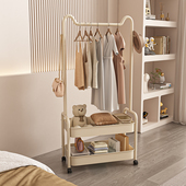 衣帽架落地卧室小型挂衣架女孩儿童收纳置物挂包架家用房间晾衣架