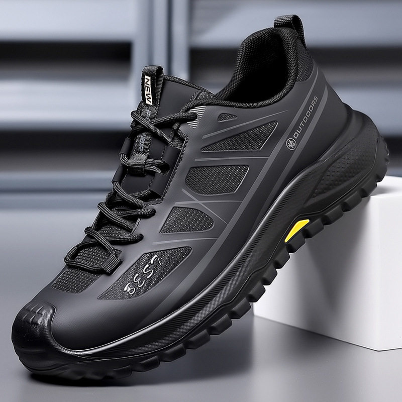 唯品会男鞋新款网面透气徒步舒适登山旅游运动休闲鞋季厚底老爹鞋