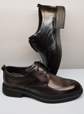 红蜻蜓正装皮鞋男春秋新款AC52000441J商务雕花真皮私人定制男单