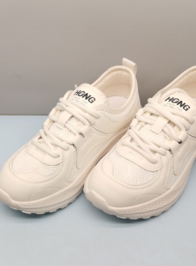 2025秋季新款老爹鞋女红蜻蜓BQ61128001运动休闲厚底增高网面鞋女