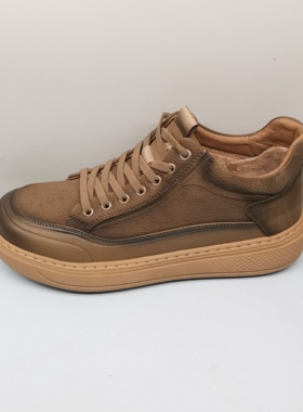 秋冬新款工装皮鞋男红蜻蜓DD61259071H休闲商务厚底真皮高帮鞋男