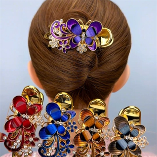 2025韩式蝴蝶鸭嘴夹头发夹子中号9CM抓夹后脑勺盘发抓夹气质抓夹