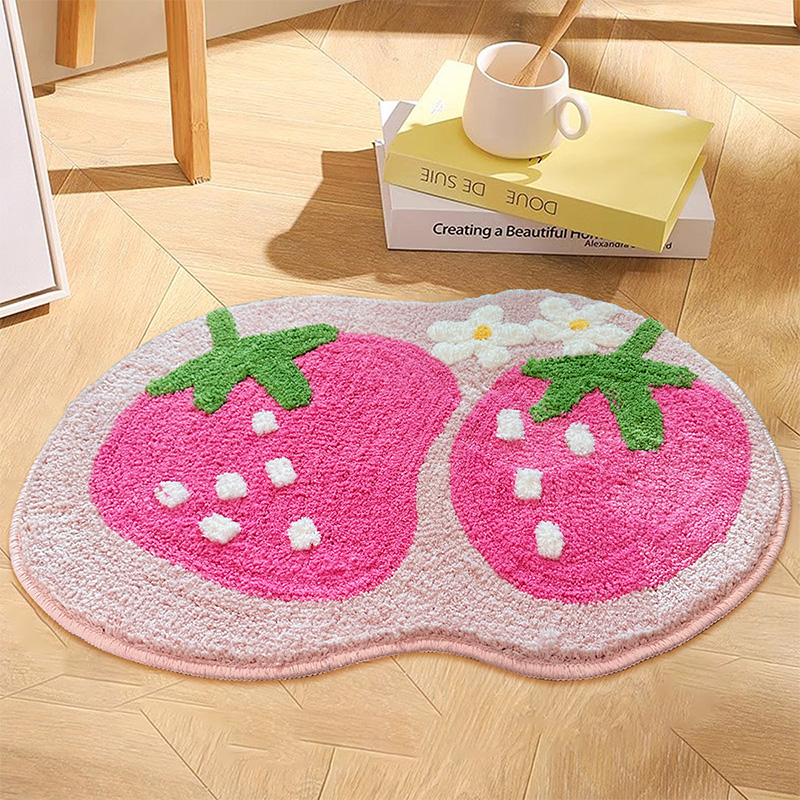 thumbnail for Bathroom floor mat absorbent toilet door mat cartoon toilet door non slip mat home cute bedroom carpet
