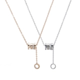 Браслет с одной бусиной из нержавеющей стали, ожерелье, универсальная цепочка до ключиц, небольшая дизайнерская подвеска