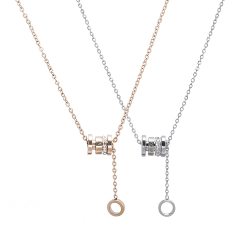 Браслет с одной бусиной из нержавеющей стали, ожерелье, универсальная цепочка до ключиц, небольшая дизайнерская подвеска