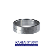 KANSAI自制罗马数字戒指可旋转动男女情侣食指冷淡风个性 ins小众