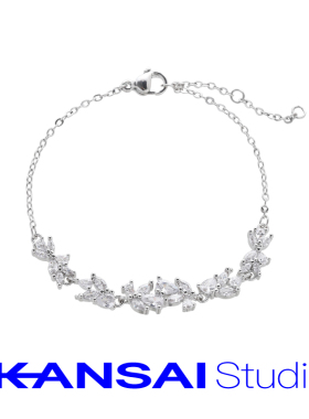 KANSAI新款紫藤花手链女个性冷淡风小众设计感时尚轻奢气质手饰品