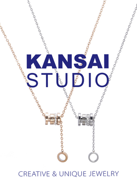 KANSAI罗马数字转运钛钢项链锁骨链气质百搭小众设计短链女吊坠潮