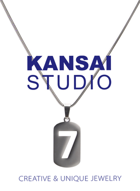 KANSAI卫衣配饰幸运数字7造型项链ins简约土酷蹦迪情侣男女毛衣链