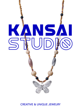 kansai合金蝴蝶项链拍3付2