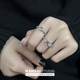 KANSAI新款 玻璃珠戒指冷淡风小众个性 开口可调节高级感指环手饰品