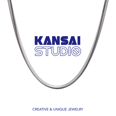 kansai新款宽蛇钛钢链子小众