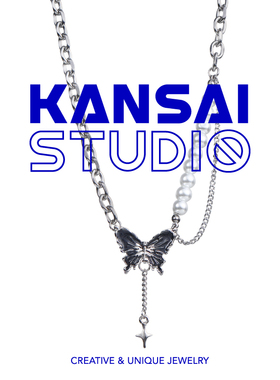 KANSAI蝴蝶珍珠项链女拍三付二