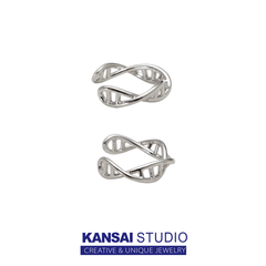 KANSAI个性DNA螺旋耳夹无耳洞简约性冷淡风日韩潮小众设计感耳环