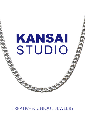KANSAI百搭基础款钛钢项链土酷蹦迪情侣男女不掉色nk链子朋克嘻哈