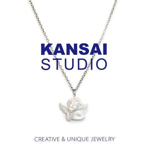 Кансай Сам -Смпюша Бэйй Ситер Ангел прохладное ожерелье с холодным плохой плацентой