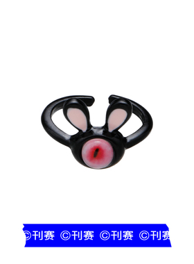 红眼兔戒指开口设计可爱亚比配饰