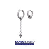 KANSAI Кольцо, серьги в стиле хип-хоп из нержавеющей стали подходит для мужчин и женщин, в корейском стиле