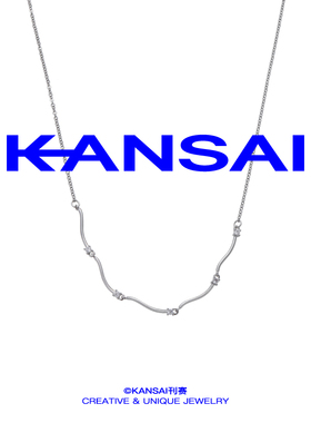 kansai波浪线条项链拍3付2