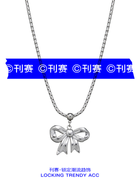大蝴蝶结简约项链个性小众