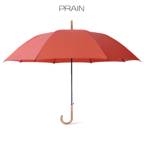 PRAIN日系长柄伞仿木色文艺雨伞