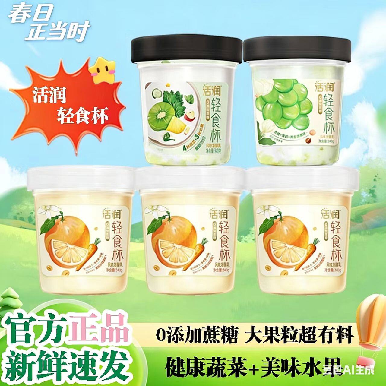 新希望活润大果粒酸奶轻食杯340g