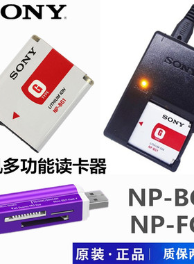 适用索尼DSC-W100 W110 W120 W130 W150相机电池+充电器NP-BG1