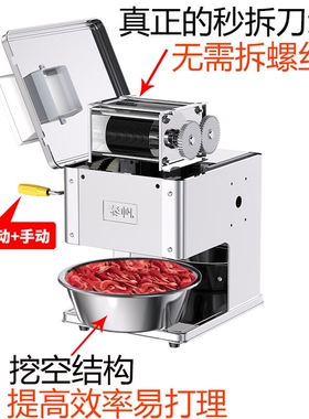 德国进口切肉机商用电动切片机切钢鱼片肉丝全自动切菜绞肉丁不锈