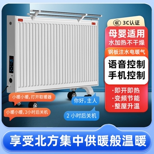 加水电暖气片家用水暖电暖器全屋暖器板式水循环电暖气智能新型取