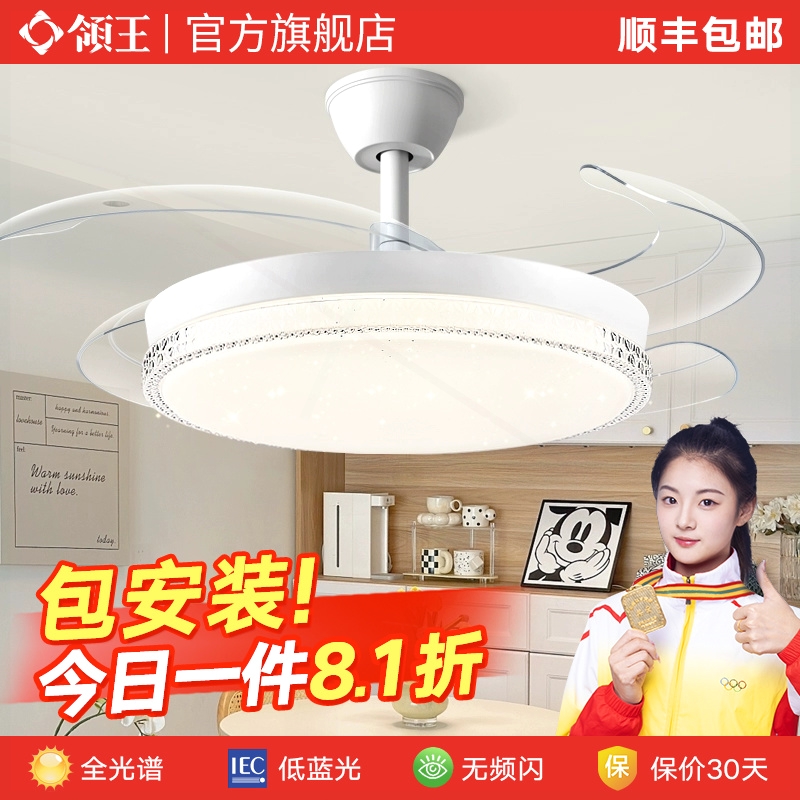 领王隐形吊扇灯客厅餐厅饭厅吊顶