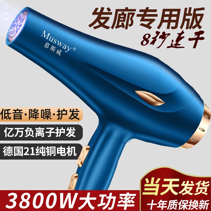 发廊专用电吹风机家用大功率理发护发静音风筒店大风力速干负离子