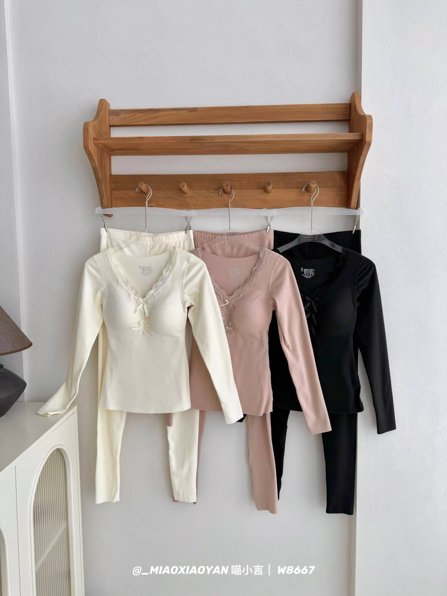 7A羊绒保暖内衣女加绒加厚秋衣秋裤套装2025秋冬季带胸垫修身上衣